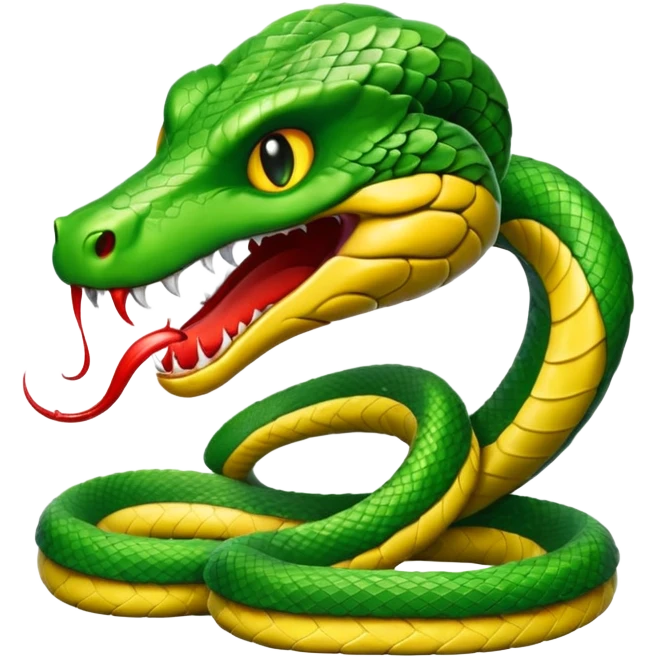Viper toxic snake with poison angry emoji