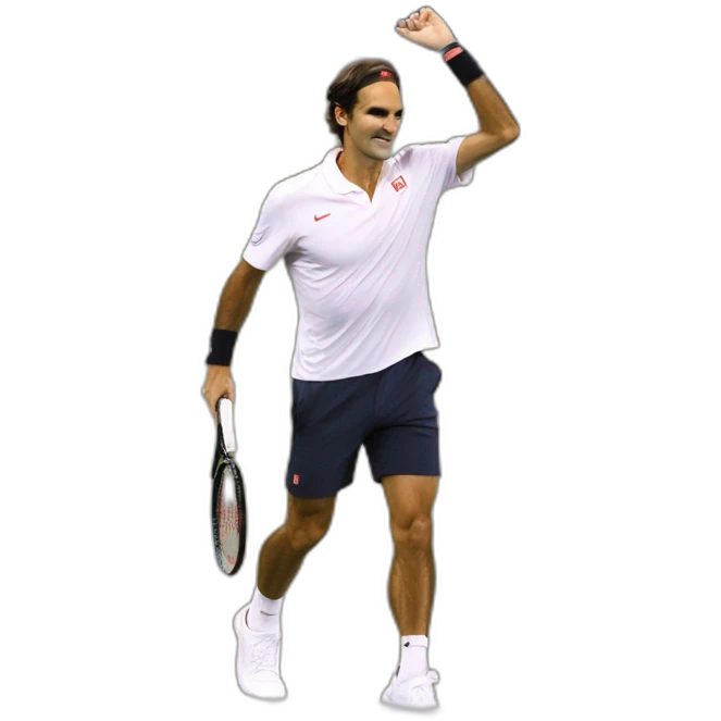 Roger Federer winning emoji