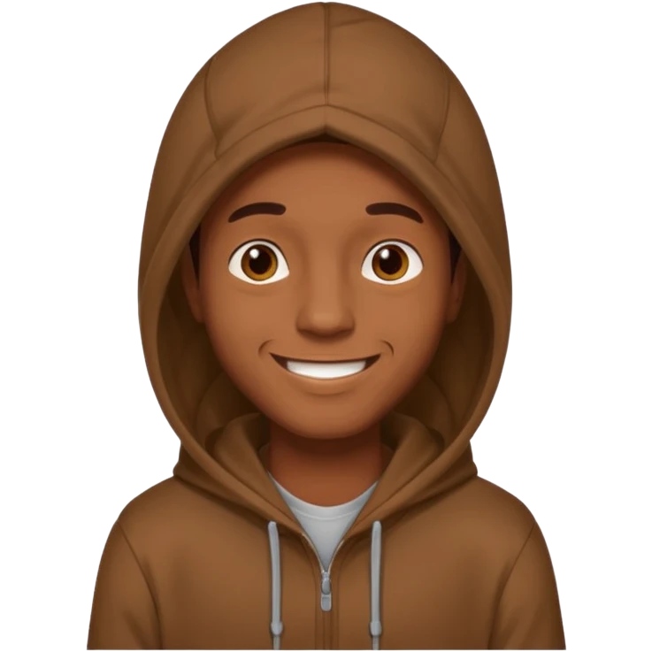 man with brown hoodie emoji