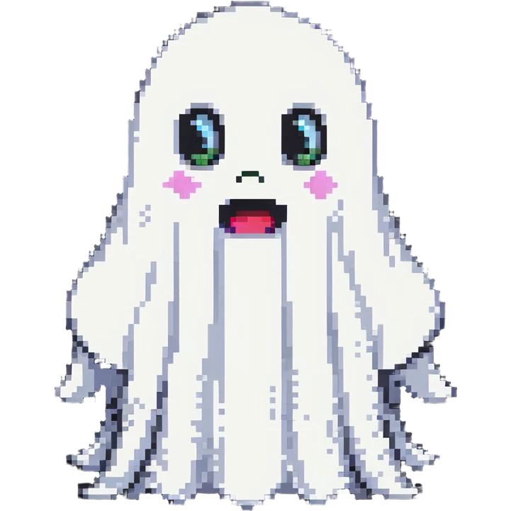 cartoon ghost emoji, surprised face emoji