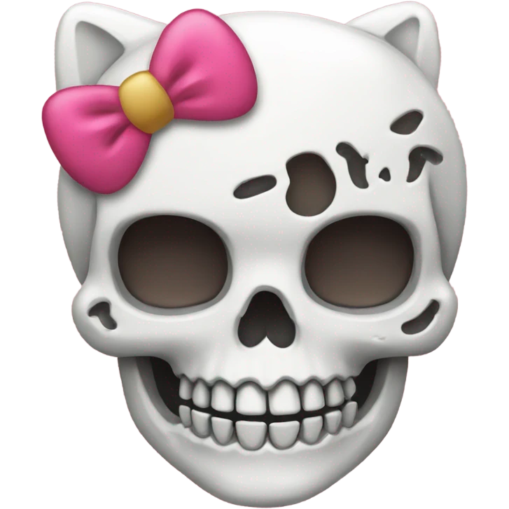 Hello kitty skull emoji