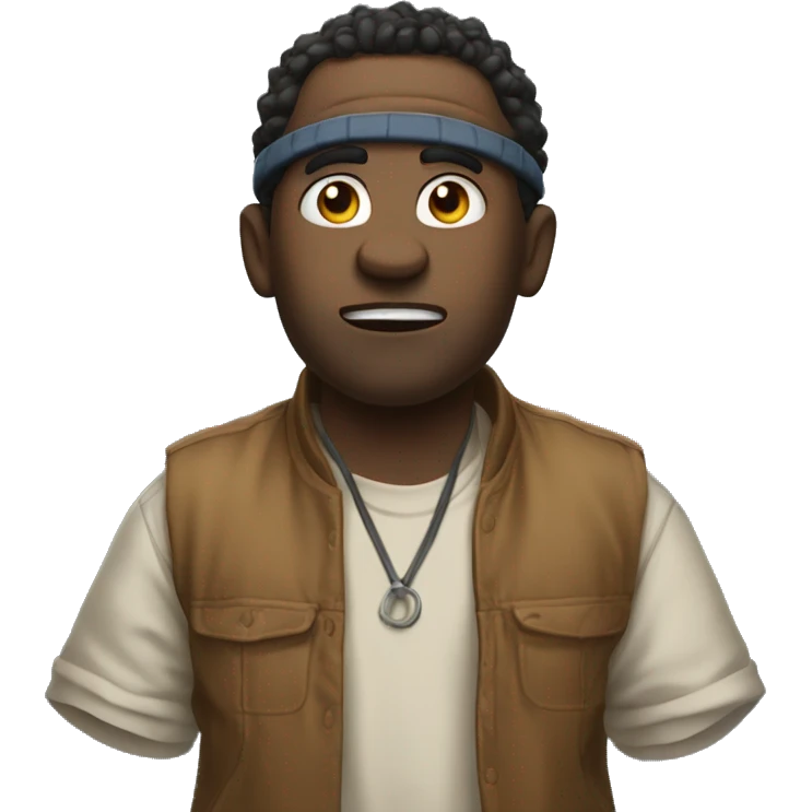 moyai doing the bruh expression emoji