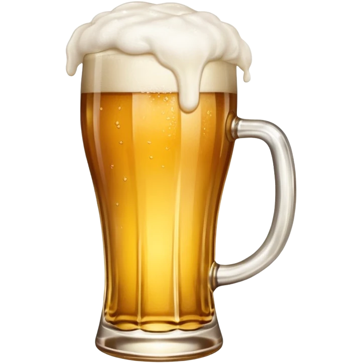 Glass of beer with foam emoji
