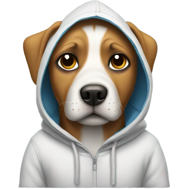 Dog wearing a hoodies  emoji