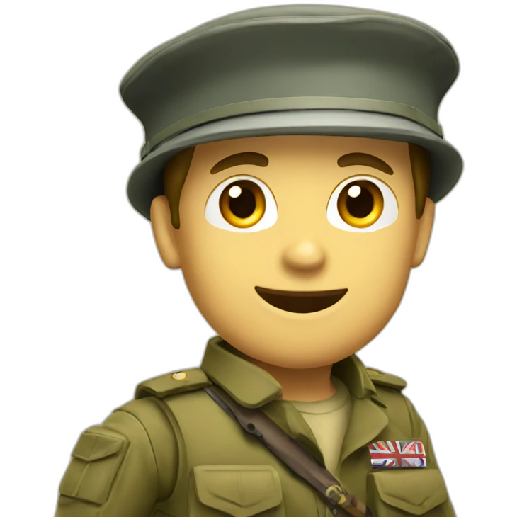 British army soldier pointing emoji