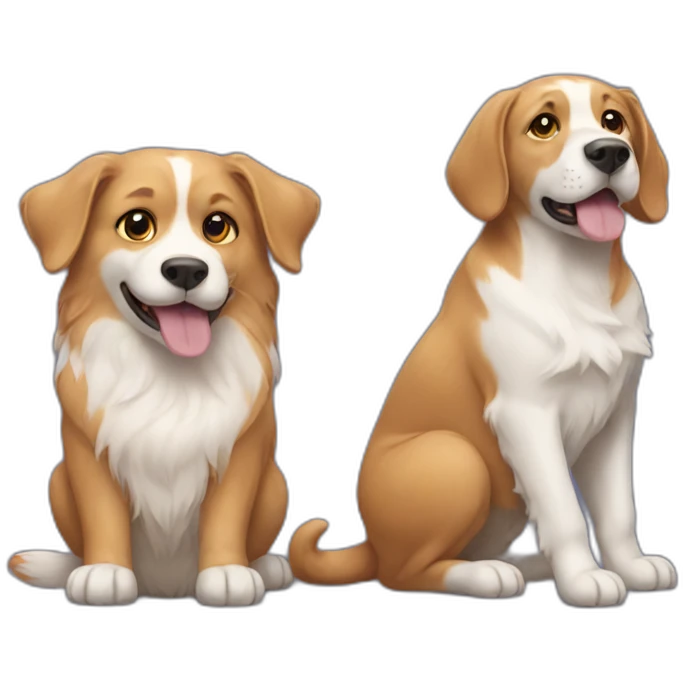 Cat and dog emoji
