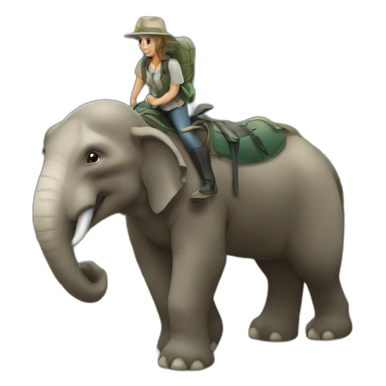 Cheval sur éléphant sur loutre sur tortue emoji