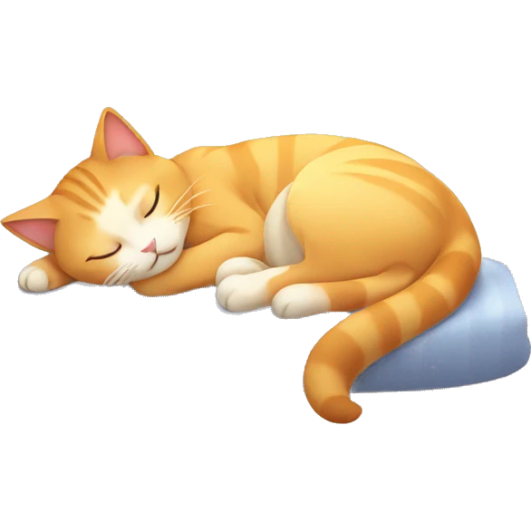 cat sleeping in the sun emoji