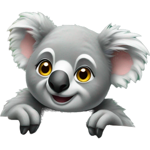 Gruff Koala climbing drag racing emoji