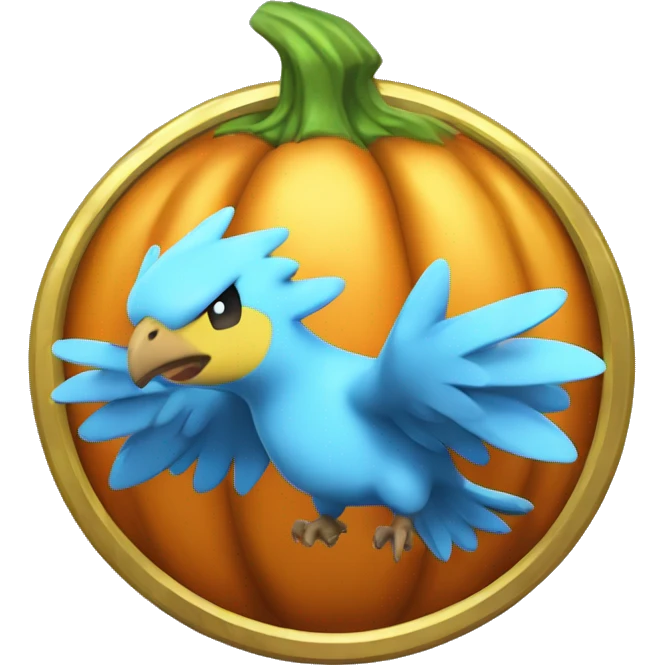 pokemon articuno pumpkin badge medal future socute emoji