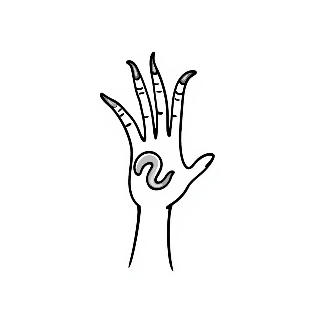 hand with tentacles instead of fingers emoji