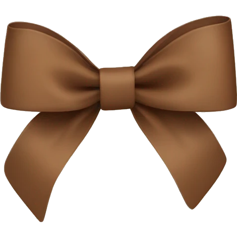 brown thin ribbon bow emoji