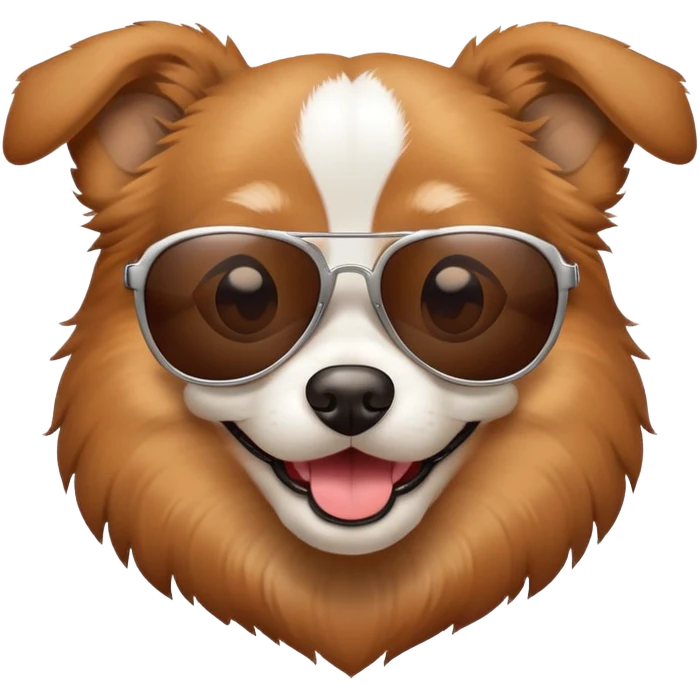 Dog wearing sunglasses emoji