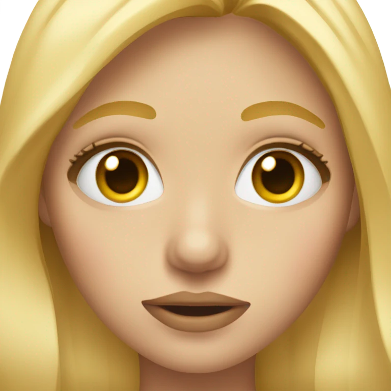 Blonde girl with runny mascara emoji