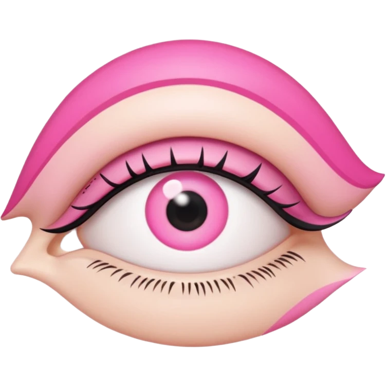 3d eye pink eyeliner emoji