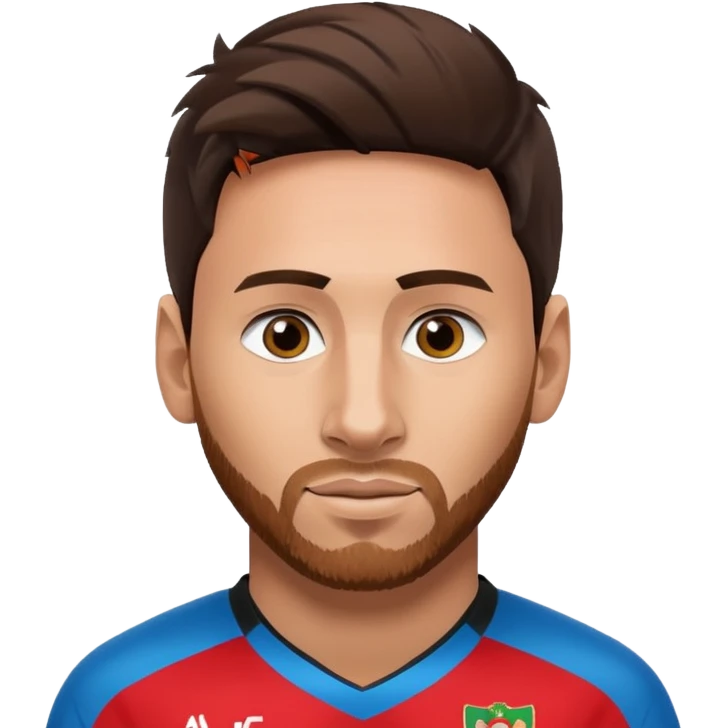 Messi with Afganistan emoji