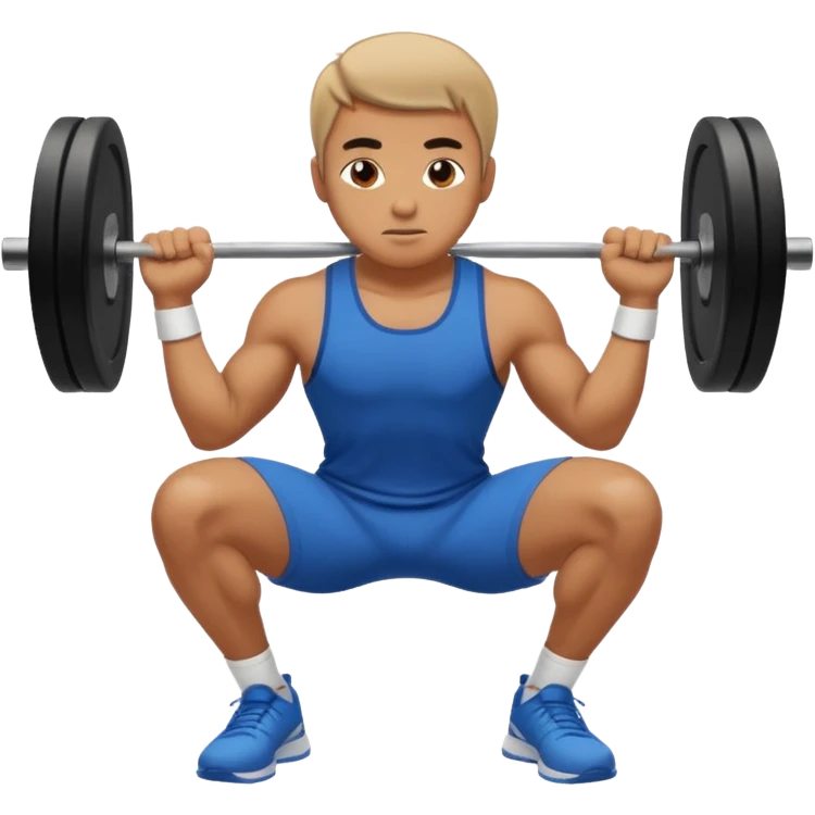 man doing squats emoji