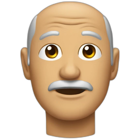 Señor mordiéndose los cachetes emoji