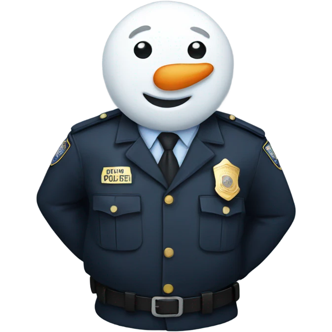 Snowman who is a police officer emoji
