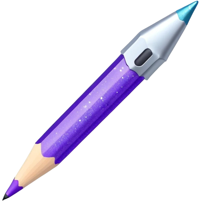 Glitter Purple and Cian pencil hand write  emoji