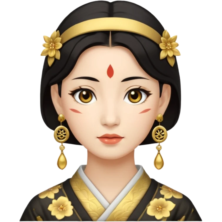 ancient japanese woman with earrring emoji