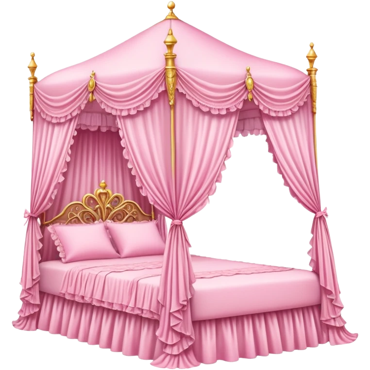 pink princess canopy bed emoji