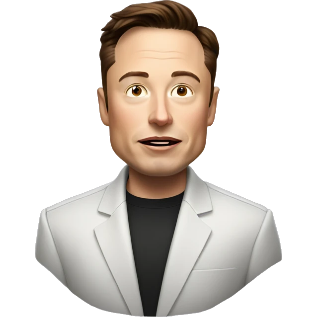 elon musk with epic jawline emoji