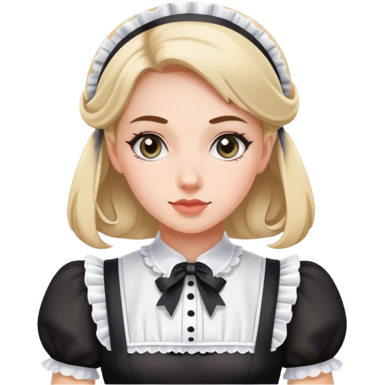 WoMan and a French maid outfit emoji