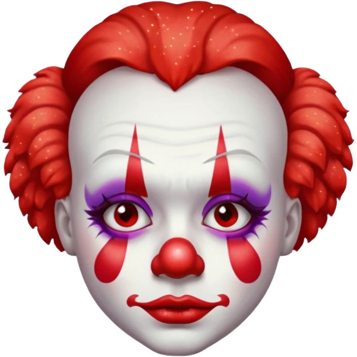 red glitter clown retarded emoji