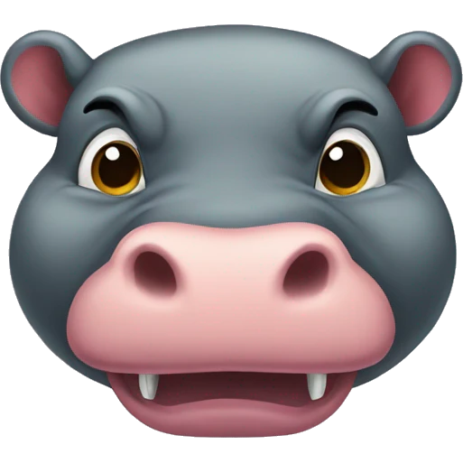 angry pygmy hippo emoji