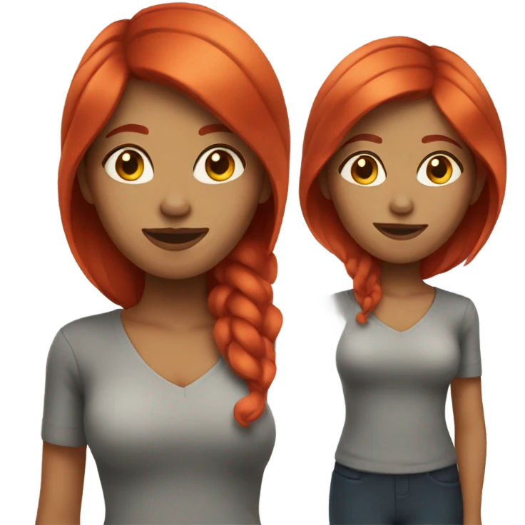 Woman with red hair emoji