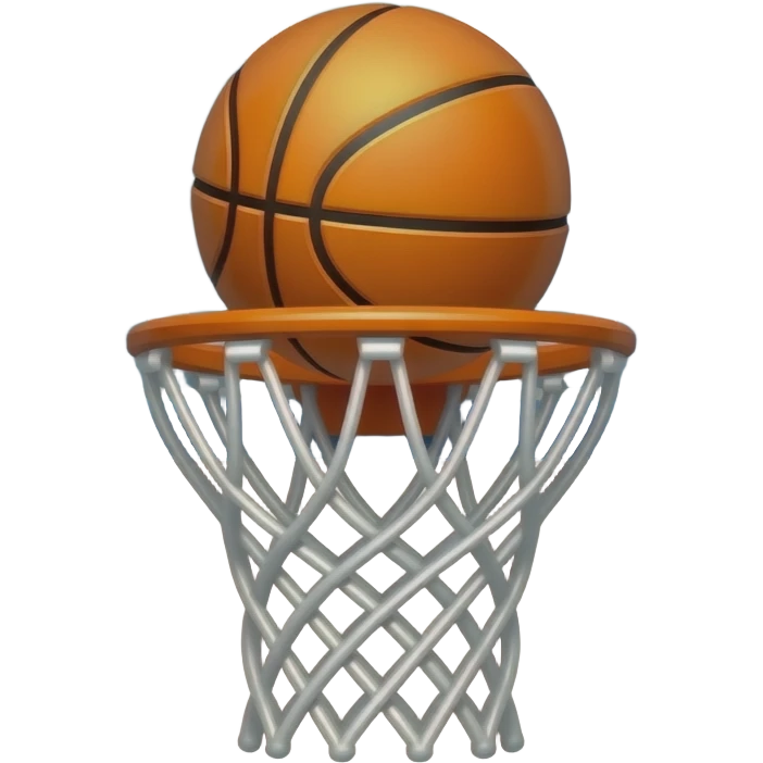 make a cool basketball emoji with a hoop and cool lights emoji