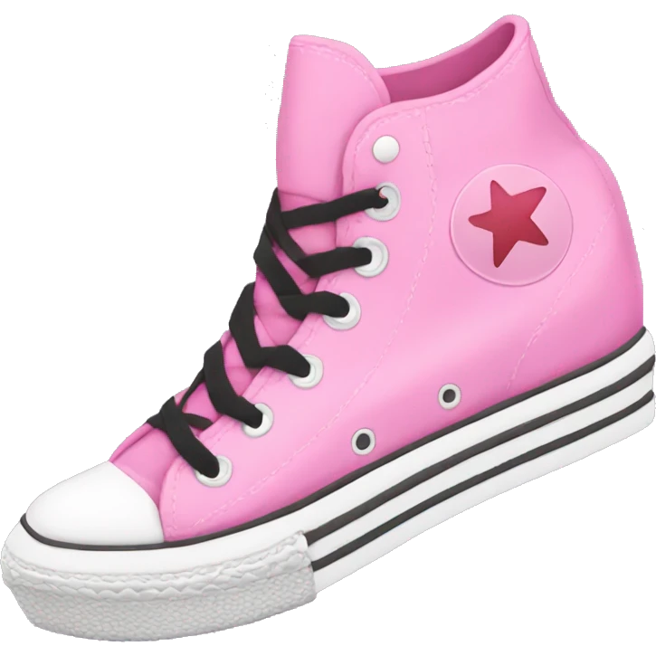 Pink Converse with High Platforms emoji