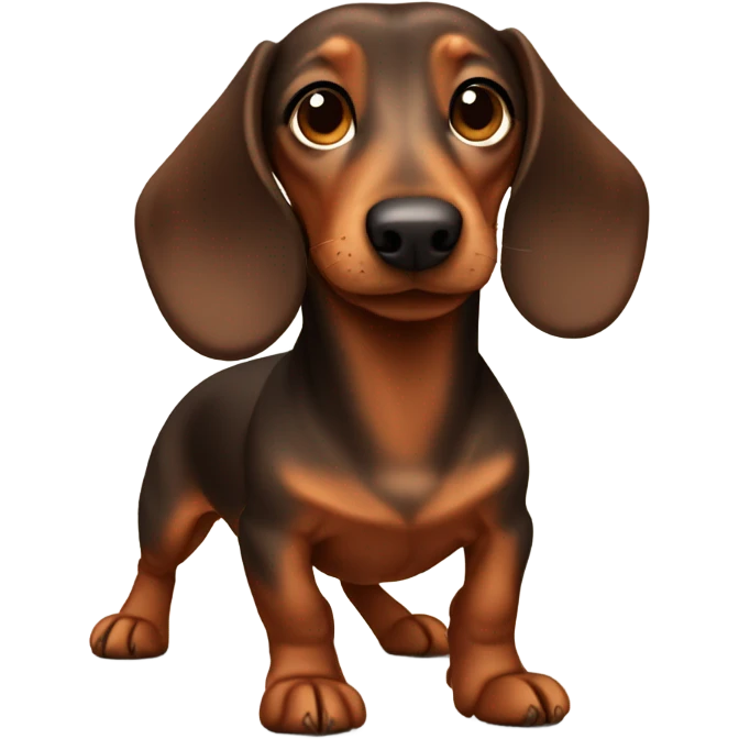Brown dachshund  emoji