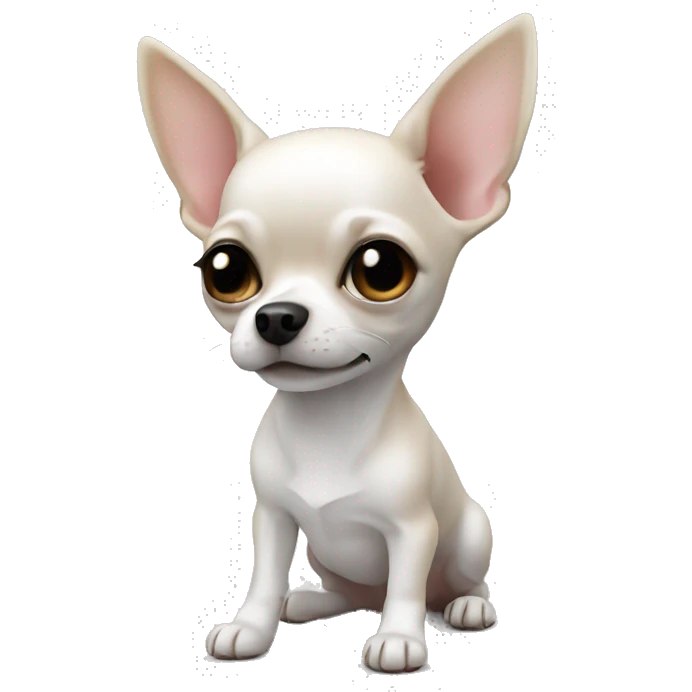 Mini Chihuahua white emoji