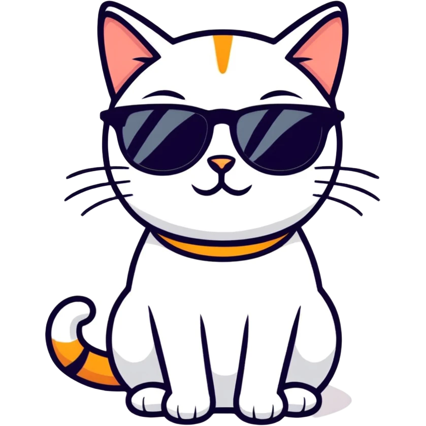 Cat with sunglasses emoji