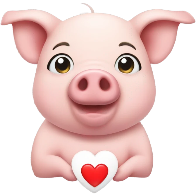 heart pig emoji