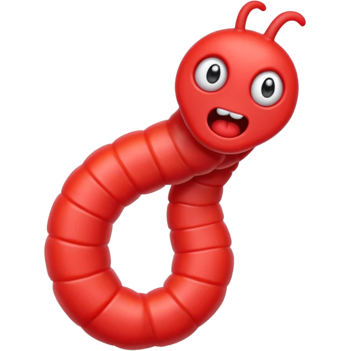 Furious gummyworm emoji