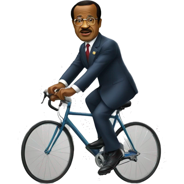 paul biya sur un velo emoji