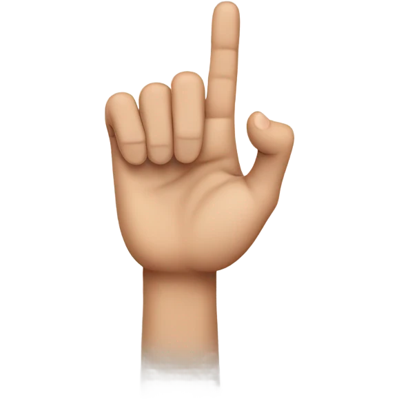 Rock on sign emoji