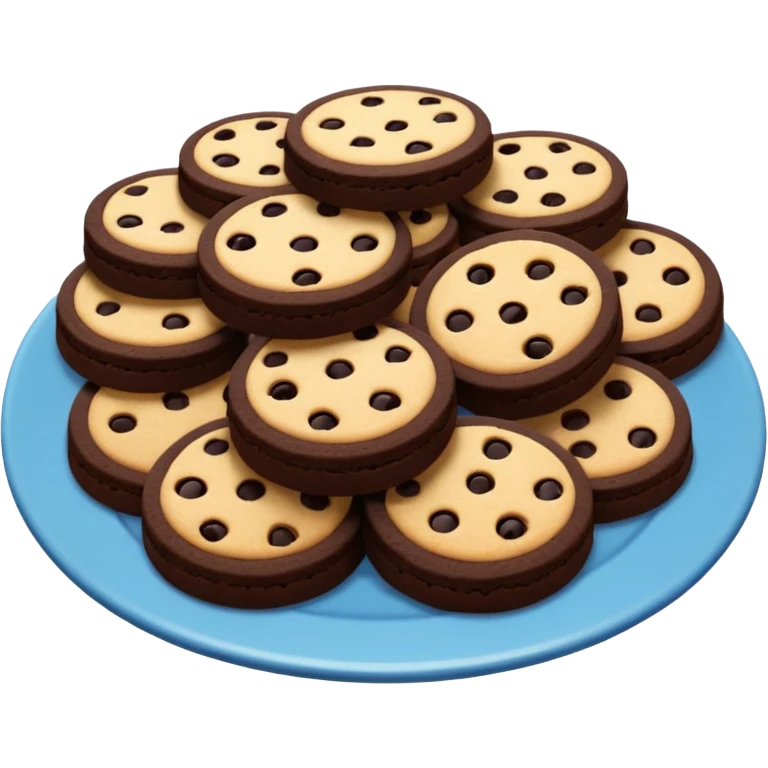 A plate of chocolate shortbread cookies emoji