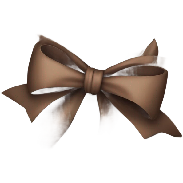 Brown bow emoji