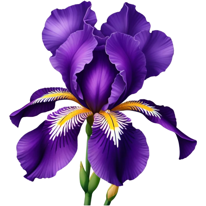 purple iris flower with elegant petals emoji