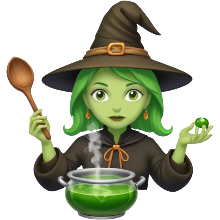 green witch cooking potion emoji