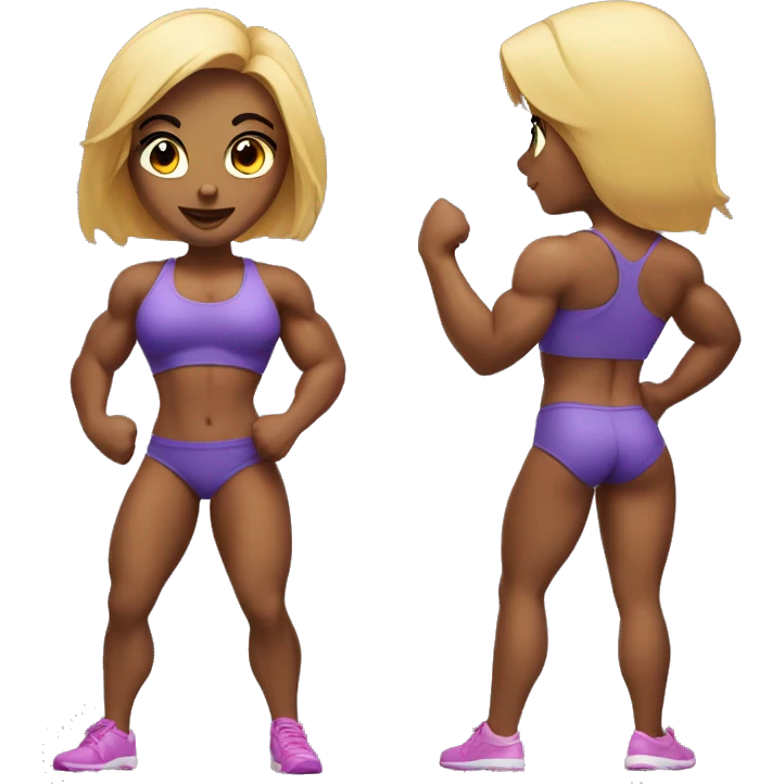 bodybuilder girl  emoji