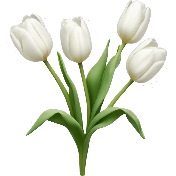 White tulips  emoji
