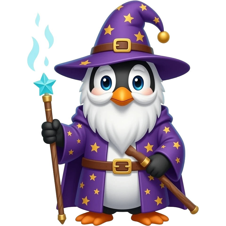 Penguin Wizard emoji