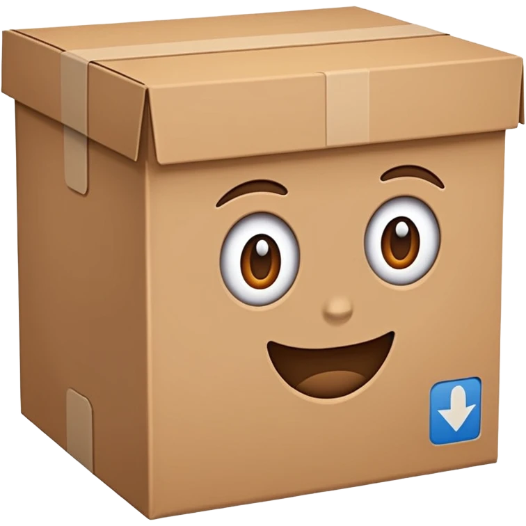 camera pointing at a product box emoji