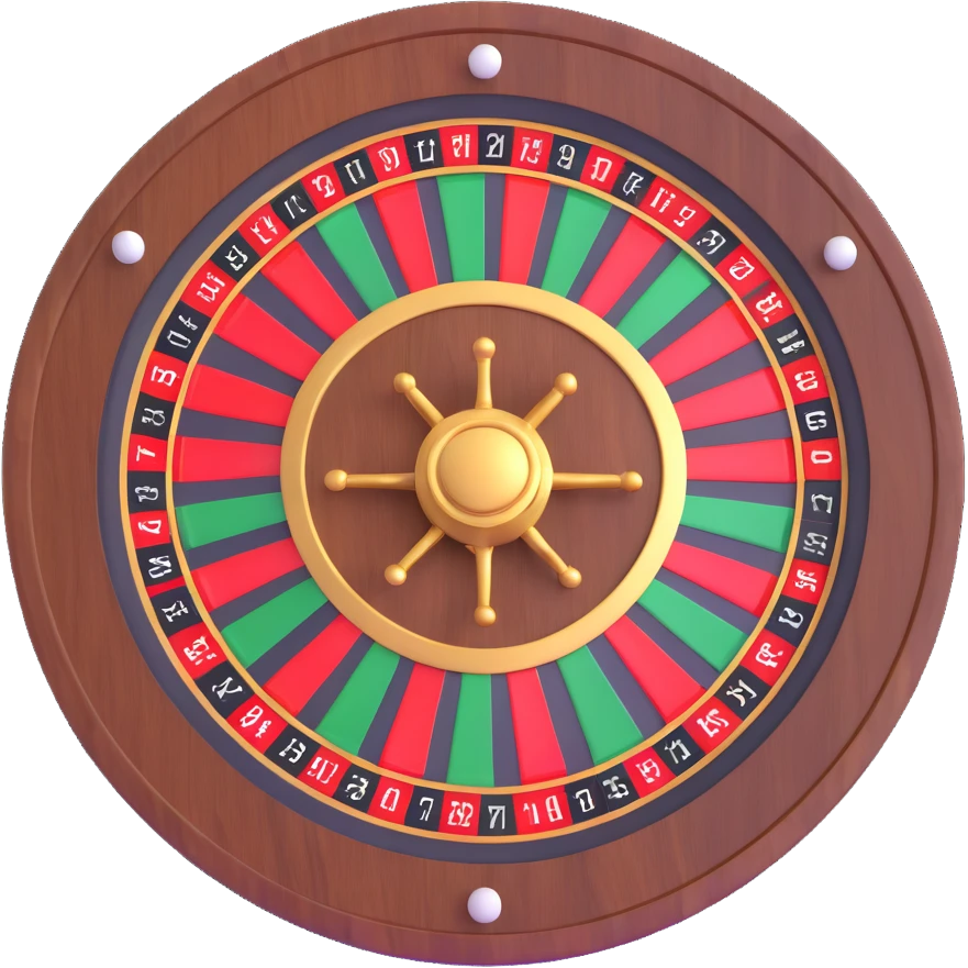 roulette wheel floating with bright colors emoji