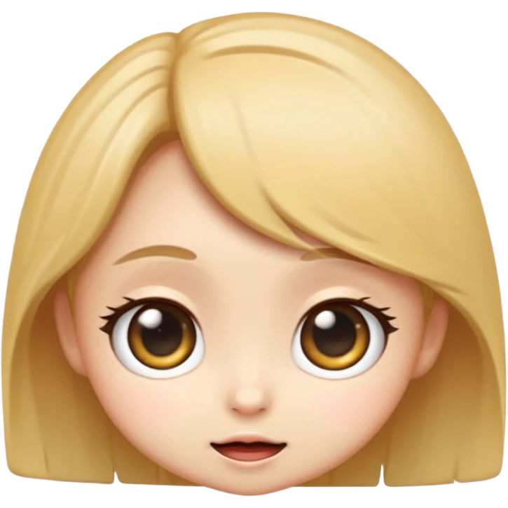 emoji, cute chibi cartoon, big eyes, soft shading, smooth gradients, clean outlines, high detail, sticker style emoji